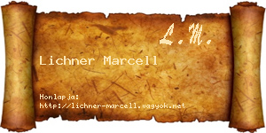 Lichner Marcell névjegykártya