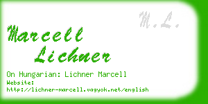 marcell lichner business card